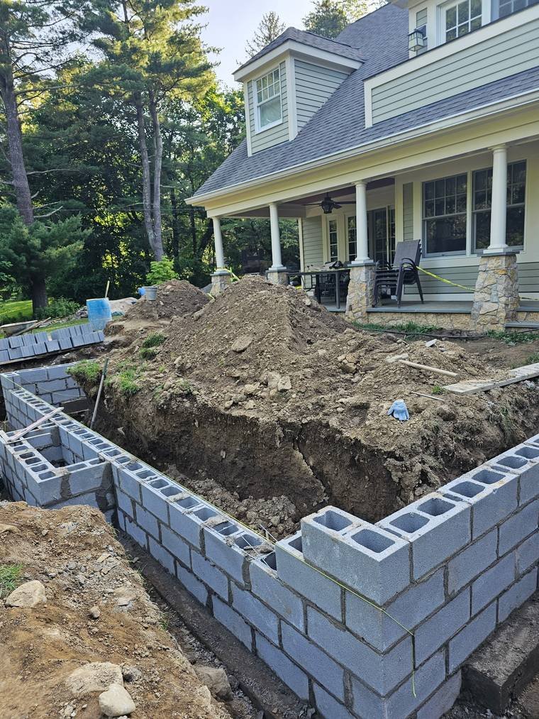 Foundation for New Addition — Chunchy's Contracting Corp, Westchester County, NY