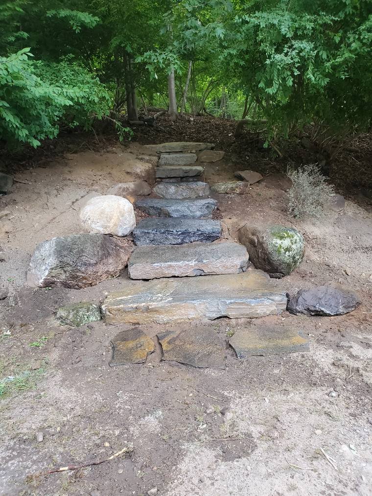 Natural Stone Garden Steps — Chunchy's Contracting Corp, Westchester County, NY