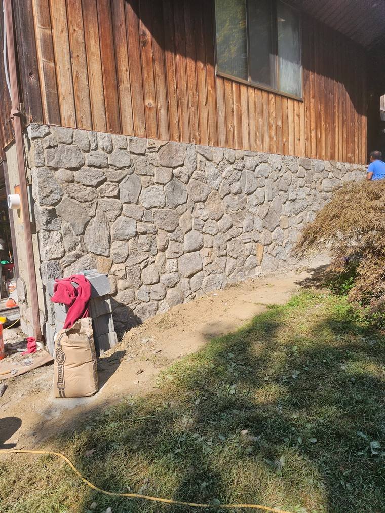 Stone Veneer Foundation Wall — Chunchy's Contracting Corp, Westchester County, NY